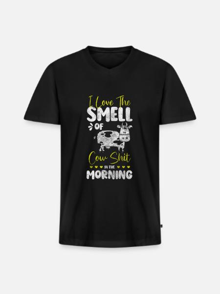 Cow Farming Cow Spots - Men's Premium Organic T-shirt with V-neck - black
