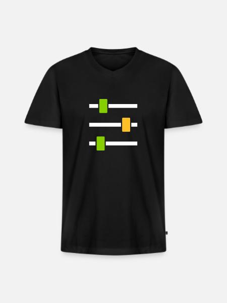 Mixer - Männer Premium Bio T-Shirt mit V-Ausschnitt - Schwarz