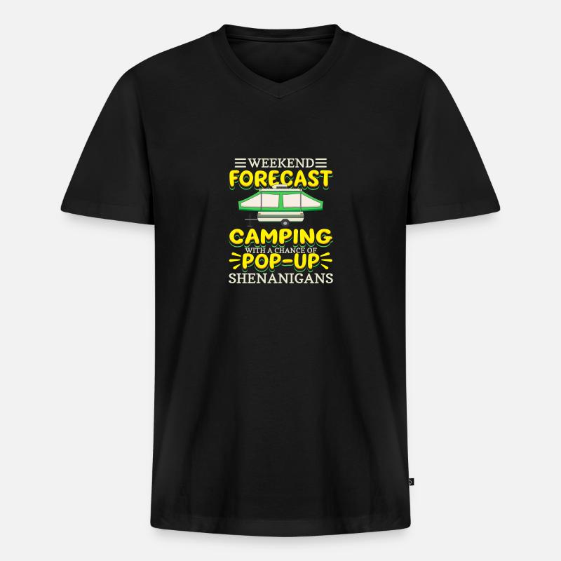 Pop-up Shenanigans - Männer Premium Bio T-Shirt mit V-Ausschnitt - Schwarz