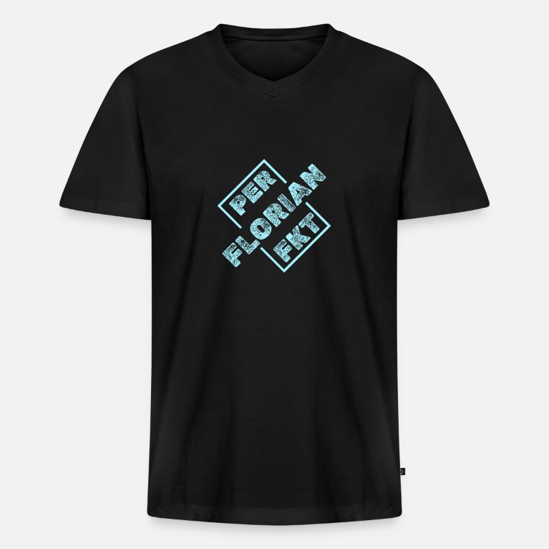 Perfekt Florian - Männer Premium Bio T-Shirt mit V-Ausschnitt - Schwarz