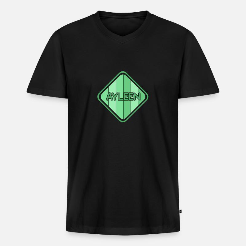 Geschenk Ayleen - Männer Premium Bio T-Shirt mit V-Ausschnitt - Schwarz