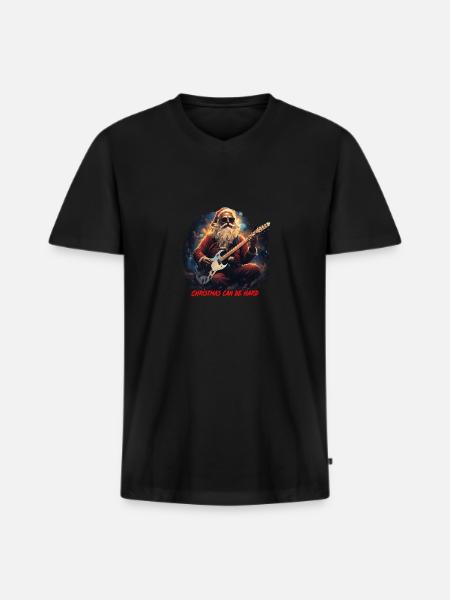 Noël peut être difficile - T-shirt encolure en V Premium bio Homme - noir