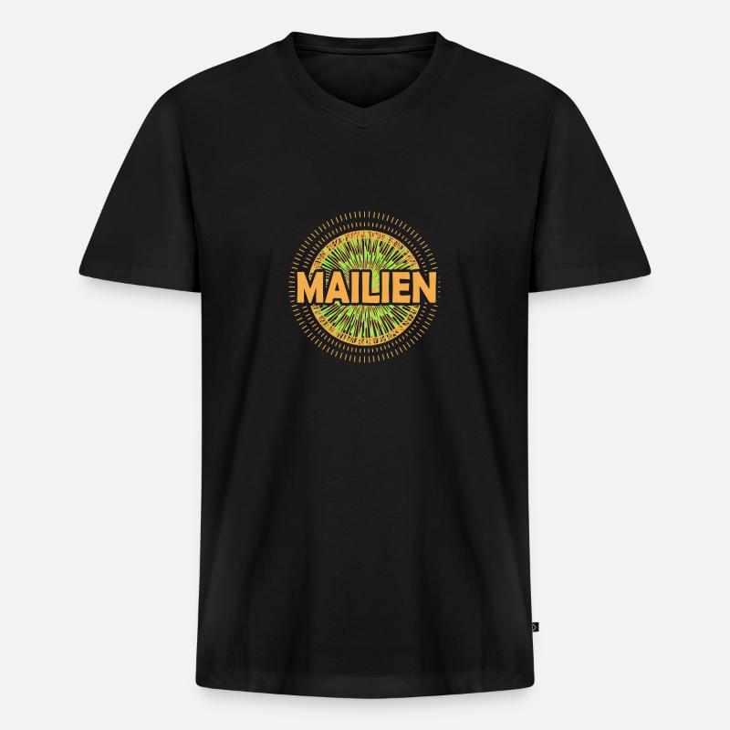 Mailien als Geschenkidee - Männer Premium Bio T-Shirt mit V-Ausschnitt - Schwarz