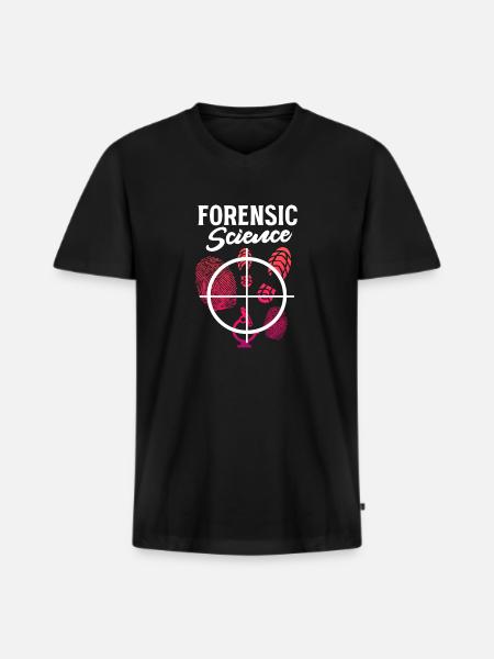 Forensic Science – Criminal Psychologist - Men's Premium Organic T-shirt with V-neck - black