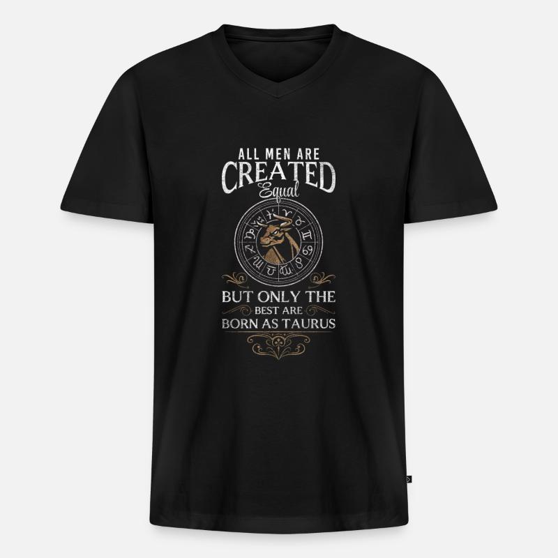 Sternzeichen Element April Sternbild - Männer Premium Bio T-Shirt mit V-Ausschnitt - Schwarz