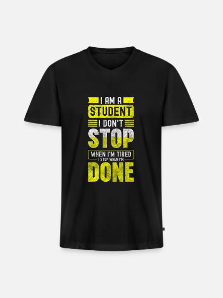 Student Uni Future Lecturer - Men's Premium Organic T-shirt with V-neck - black