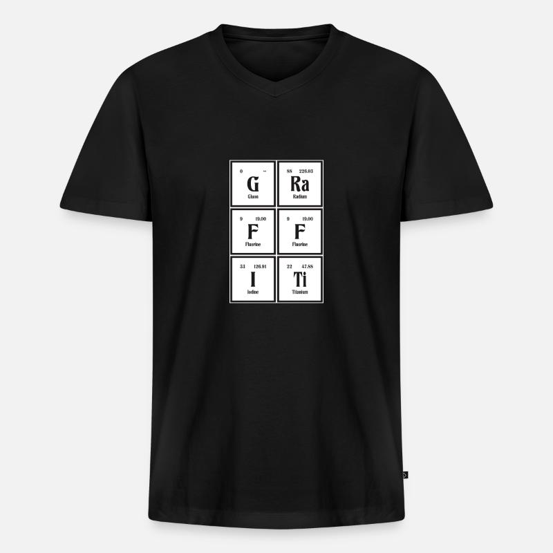 Graffiti-| Periodensystem der Elemente - Männer Premium Bio T-Shirt mit V-Ausschnitt - Schwarz