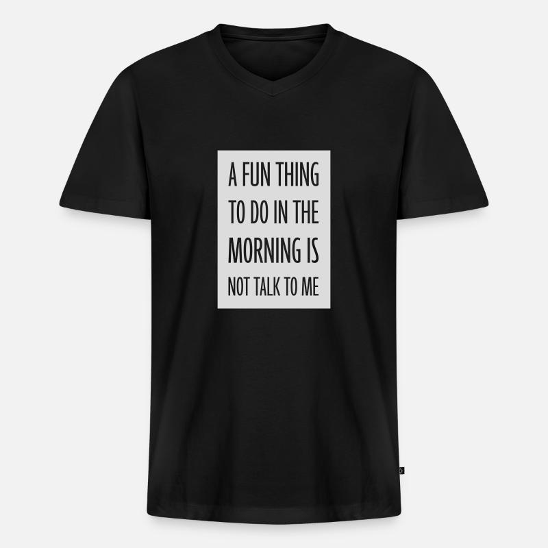 ne me parle pas - T-shirt encolure en V Premium bio Homme - noir