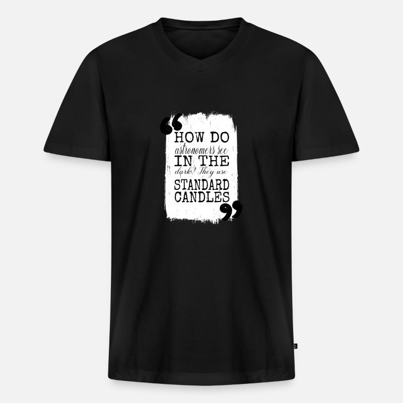 present idea physics conspiracy weightless - Männer Premium Bio T-Shirt mit V-Ausschnitt - Schwarz