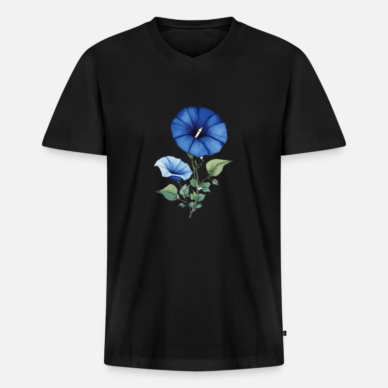 Morgenlatte - Männer Premium Bio T-Shirt mit V-Ausschnitt - Schwarz