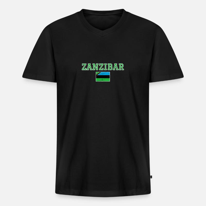 blockedTitle - Männer Premium Bio T-Shirt mit V-Ausschnitt - Schwarz