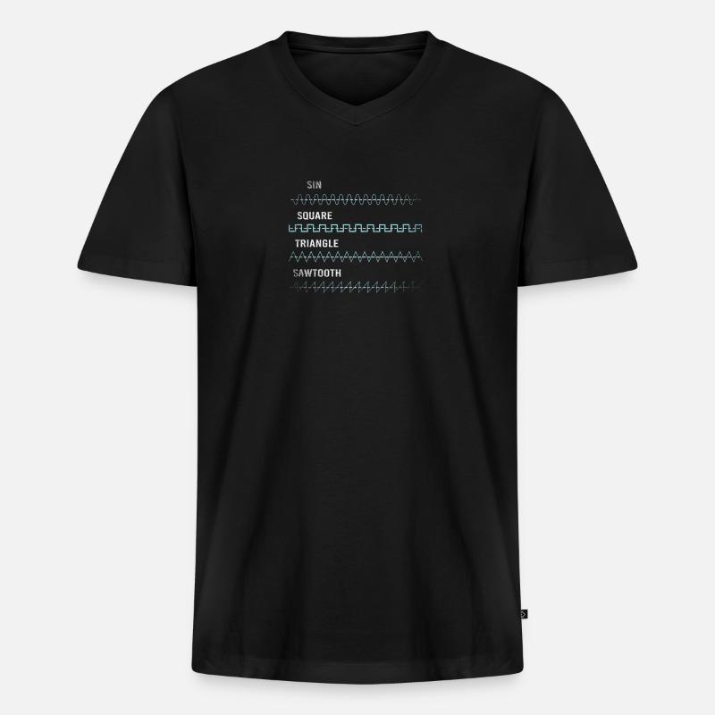 Physics science science physicist - Men's Premium Organic T-shirt with V-neck - black