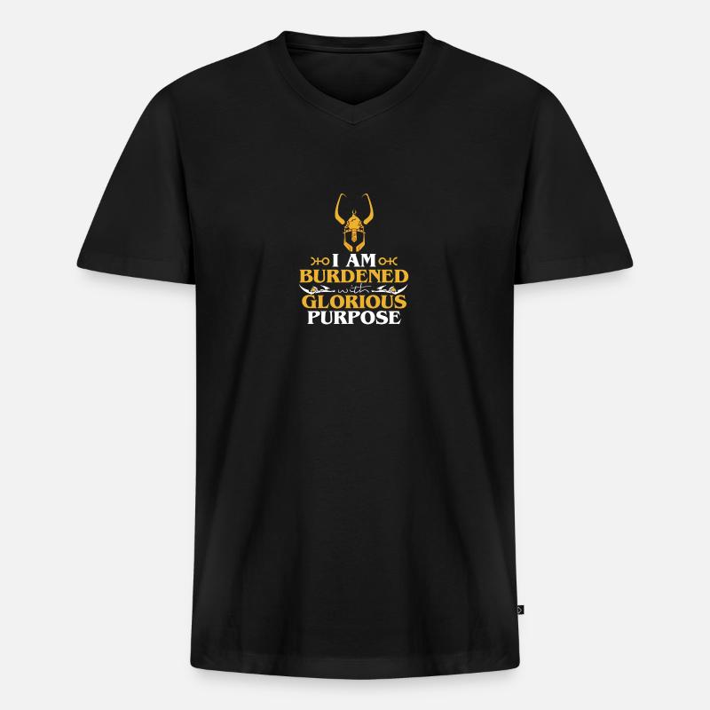 Glorious Purpose - Männer Premium Bio T-Shirt mit V-Ausschnitt - Schwarz