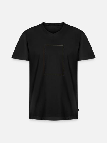 Rahmen Gold - Männer Premium Bio T-Shirt mit V-Ausschnitt - Schwarz