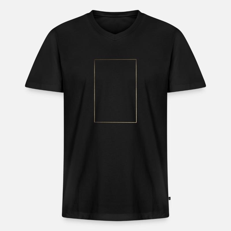 Rahmen Gold - Männer Premium Bio T-Shirt mit V-Ausschnitt - Schwarz