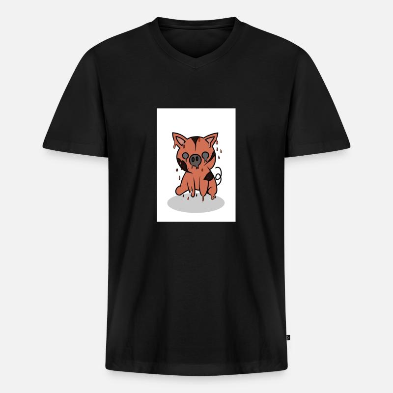 Bild 0019 - Männer Premium Bio T-Shirt mit V-Ausschnitt - Schwarz