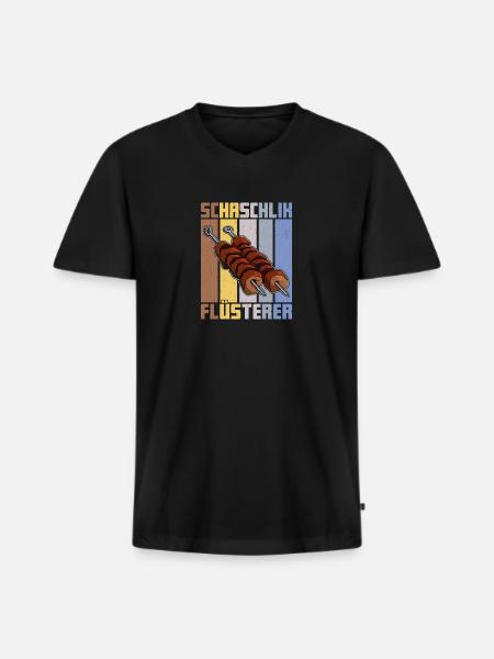 Shashlik Whisperer Retro Russia Meat - Men's Premium Organic T-shirt with V-neck - black