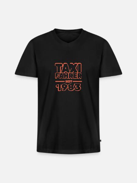 Jahr 1983 - Männer Premium Bio T-Shirt mit V-Ausschnitt - Schwarz