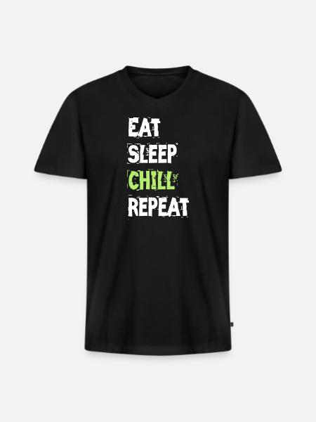 Relax - Men's Premium Organic T-shirt with V-neck - black