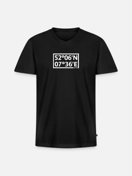 Greven coordinates - Men's Premium Organic T-shirt with V-neck - black