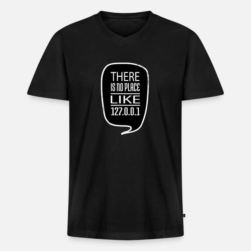 backend developer funny sayings present - Men's Premium Organic T-shirt with V-neck - black
