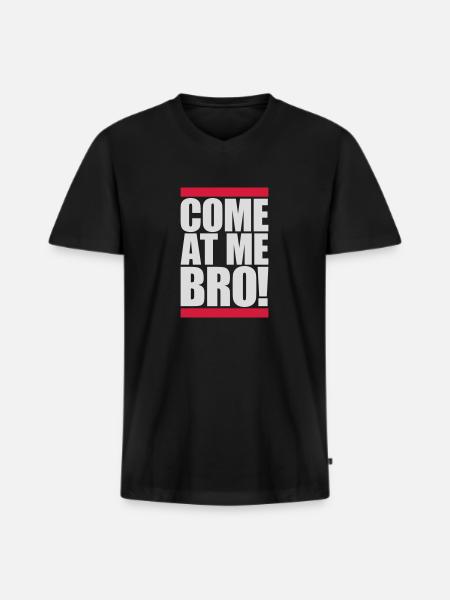 Viens à moi bro - T-shirt encolure en V Premium bio Homme - noir
