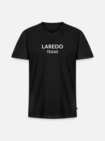 Laredo, Texas, USA - Men's Premium Organic T-shirt with V-neck - black