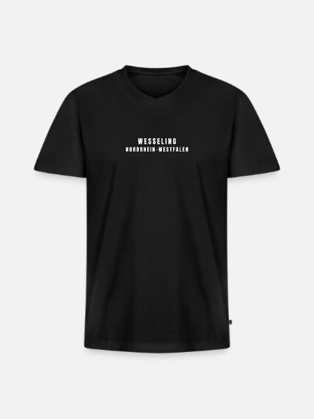 Wesseling, North Rhine-Westphalia - Men's Premium Organic T-shirt with V-neck - black