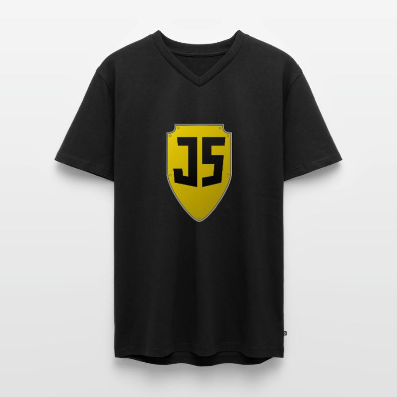 JavaScript Shield Men's Premium Organic T-shirt with V-neck