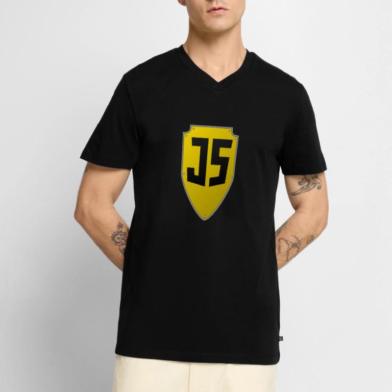 JavaScript-Schild Männer Premium Bio T-Shirt mit V-Ausschnitt