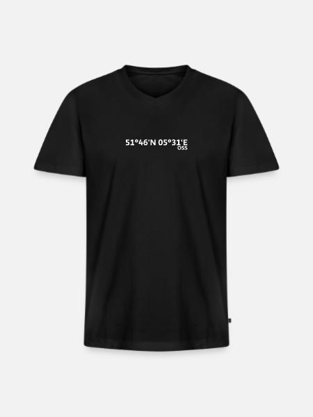 Coordonnées Oss - T-shirt encolure en V Premium bio Homme - noir