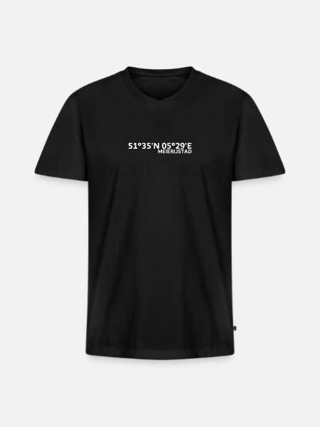 Coordonnées de Meierijstad - T-shirt encolure en V Premium bio Homme - noir
