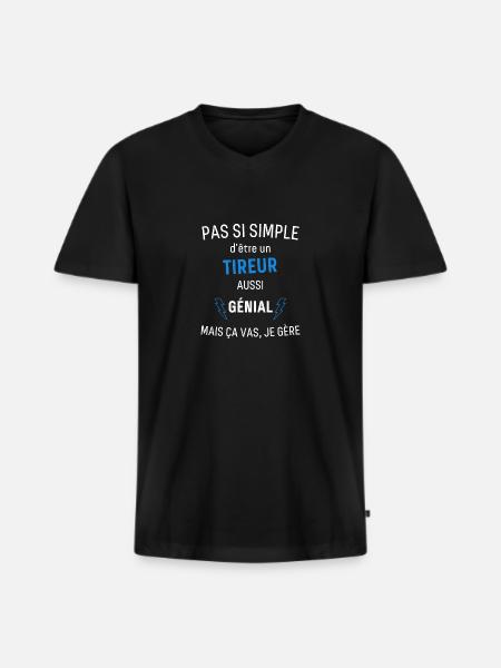 Awesome Shooter T-Shirt - Men's Premium Organic T-shirt with V-neck - black