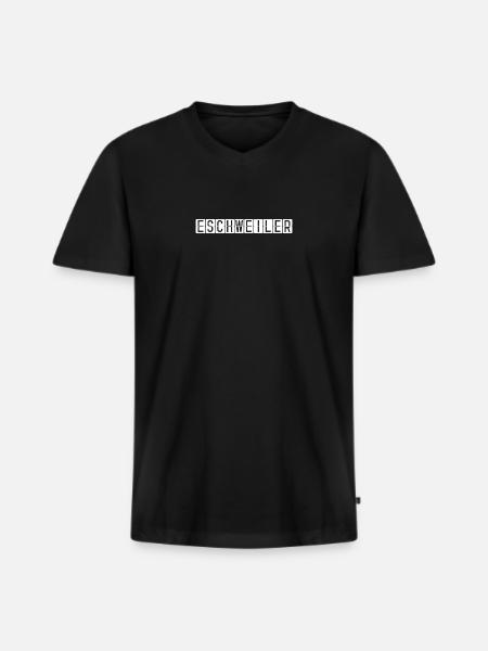 Eschweiler Flughafentafel - Männer Premium Bio T-Shirt mit V-Ausschnitt - Schwarz
