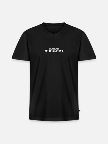 Kaufbeuren coordinates - Men's Premium Organic T-shirt with V-neck - black