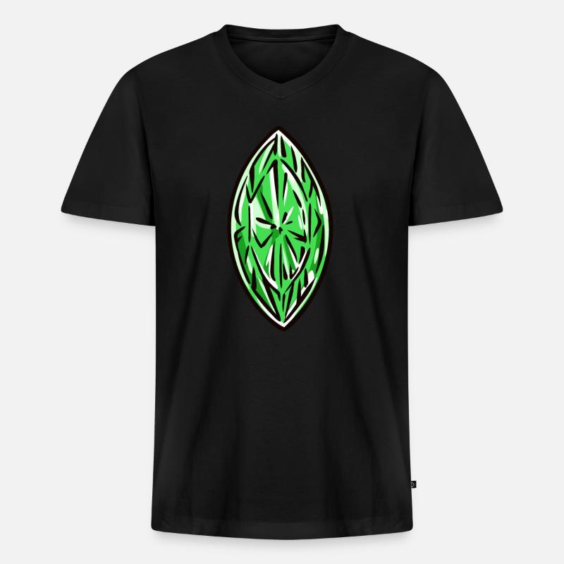 Diamant Edelstein - Männer Premium Bio T-Shirt mit V-Ausschnitt - Schwarz