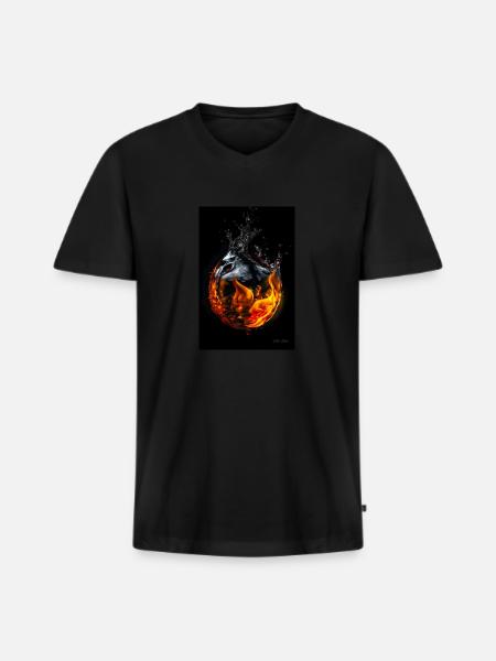 Drops fire 6 - Men's Premium Organic T-shirt with V-neck - black
