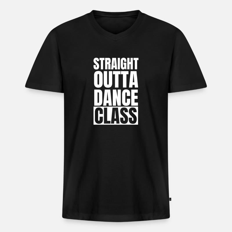 Dancing Dance Music - Männer Premium Bio T-Shirt mit V-Ausschnitt - Schwarz