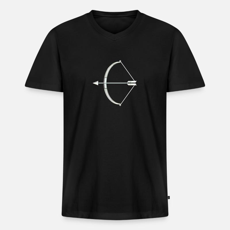 Pfeil und Bogen Bogenschütze - Männer Premium Bio T-Shirt mit V-Ausschnitt - Schwarz