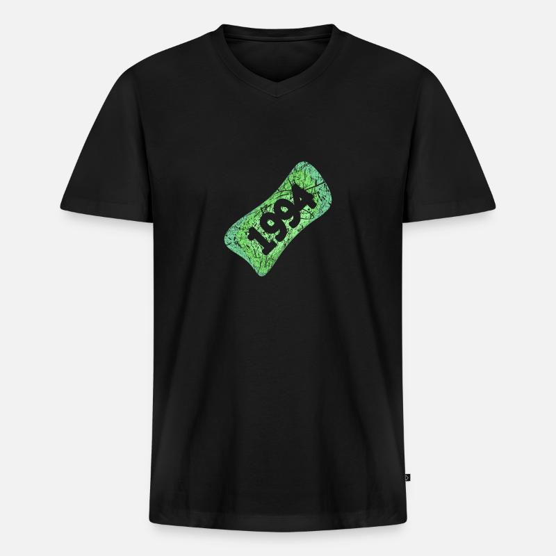 Kratzer 1994 - Männer Premium Bio T-Shirt mit V-Ausschnitt - Schwarz