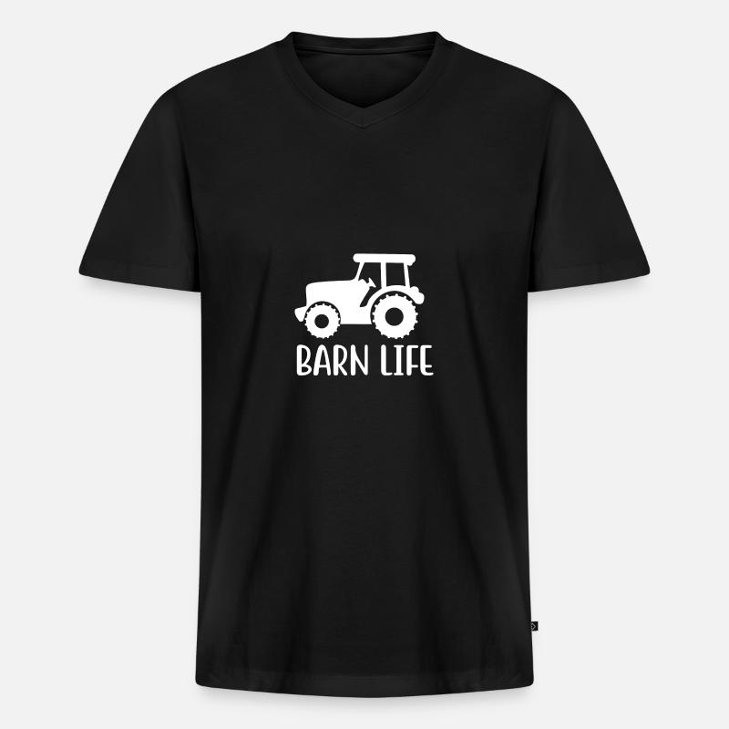 Scheune Leben - - Männer Premium Bio T-Shirt mit V-Ausschnitt - Schwarz