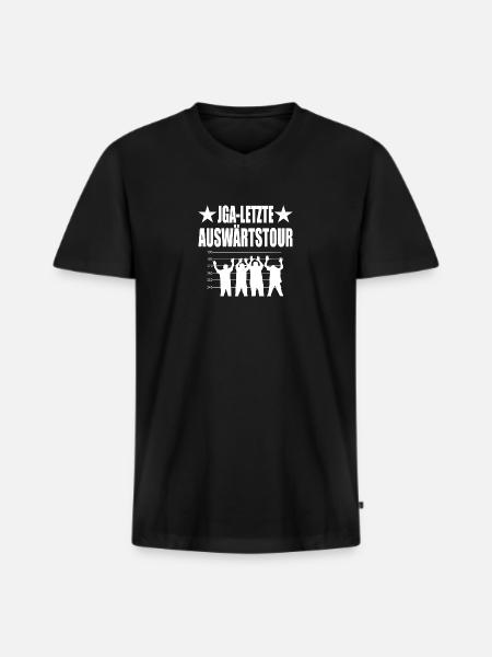Junggesellenabschied - Männer Premium Bio T-Shirt mit V-Ausschnitt - Schwarz