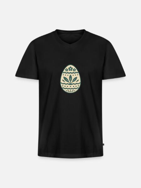 Osterei für das Osterfest - Männer Premium Bio T-Shirt mit V-Ausschnitt - Schwarz