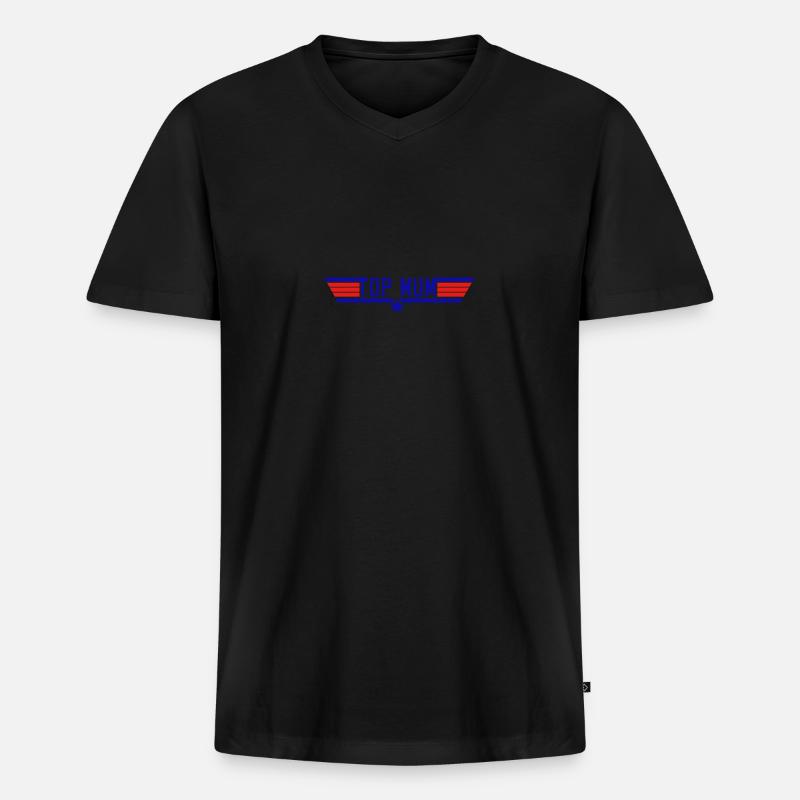 Top mum - Männer Premium Bio T-Shirt mit V-Ausschnitt - Schwarz