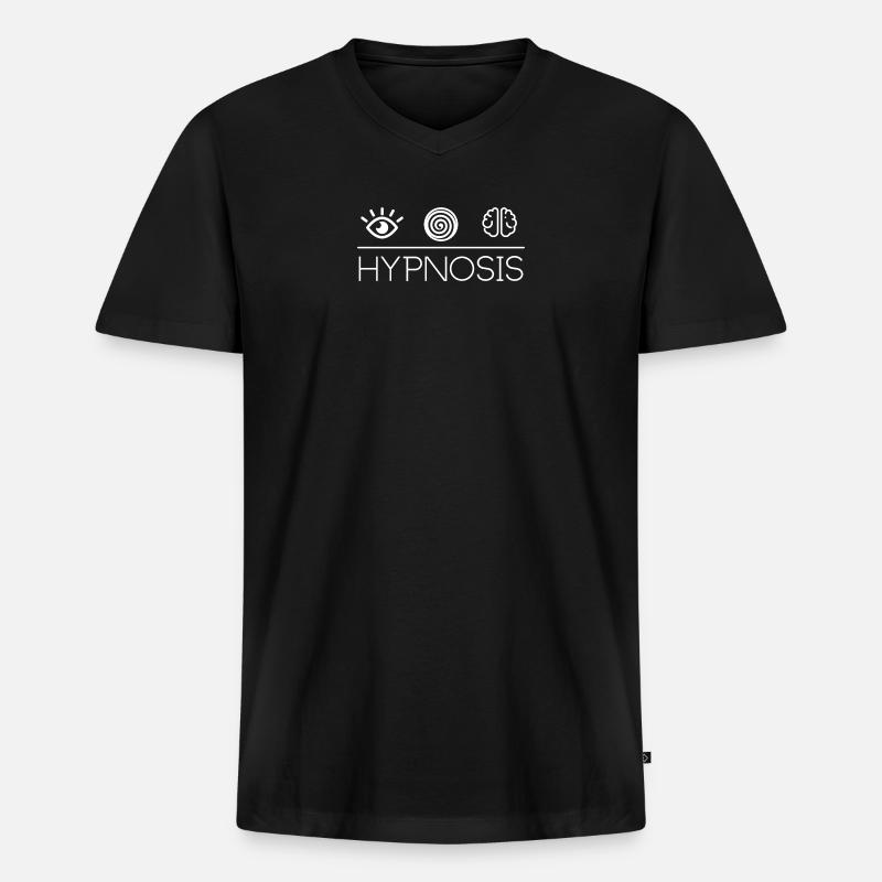 Hypnosis Hypnose - Männer Premium Bio T-Shirt mit V-Ausschnitt - Schwarz
