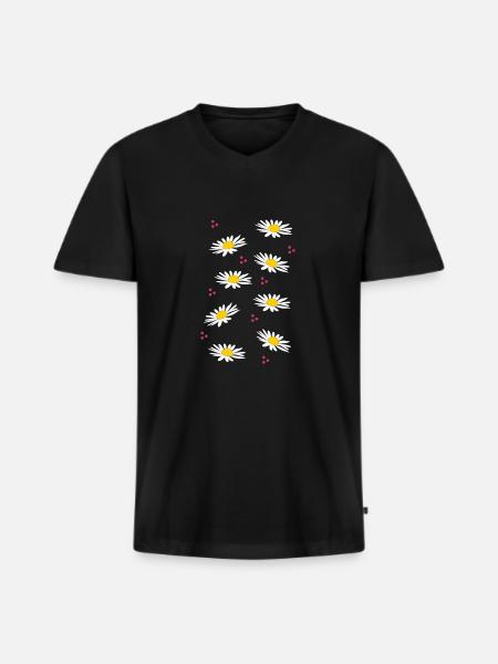 white margaritas - spring is calling - Men's Premium Organic T-shirt with V-neck - black