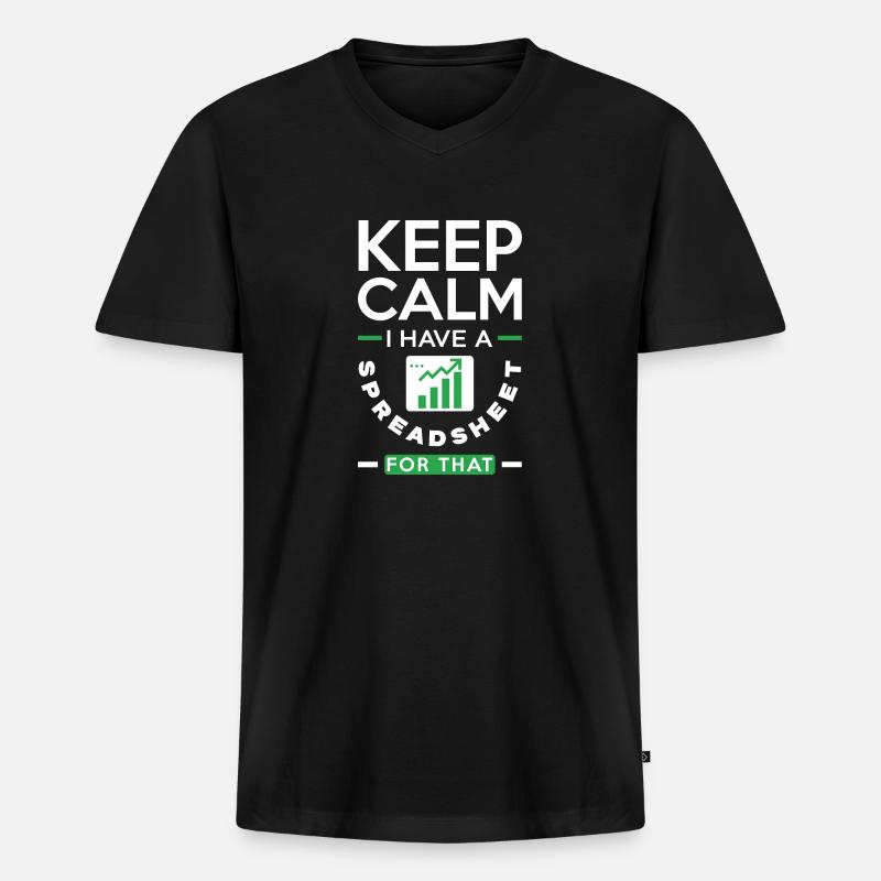 Data Engineering Datenanalyse Business - Männer Premium Bio T-Shirt mit V-Ausschnitt - Schwarz