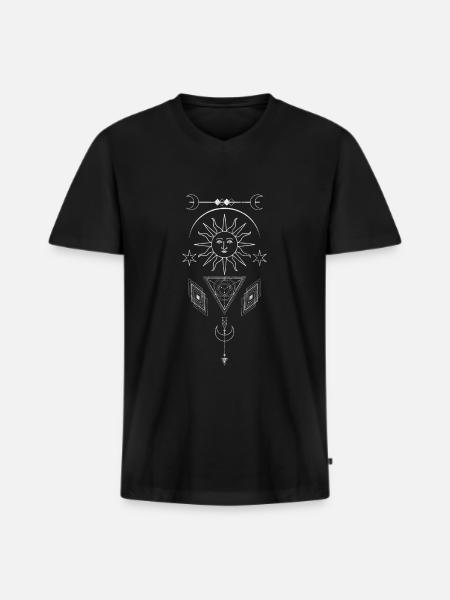 Symbol, sign, culture - Men's Premium Organic T-shirt with V-neck - black