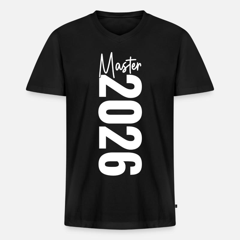 Master 2026 - Männer Premium Bio T-Shirt mit V-Ausschnitt - Schwarz