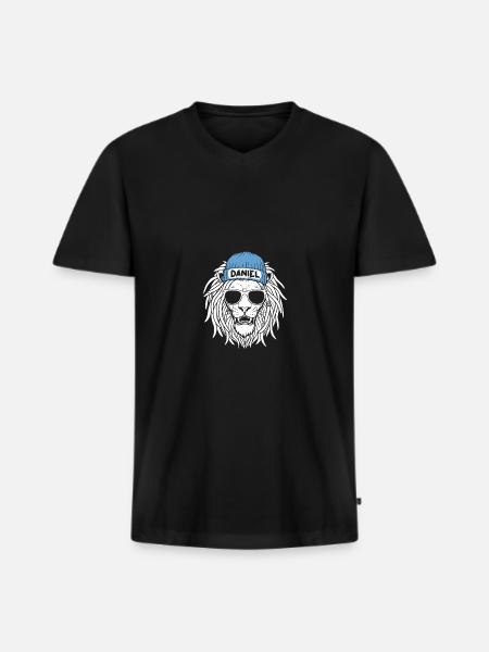 Leo Daniel - Men's Premium Organic T-shirt with V-neck - black